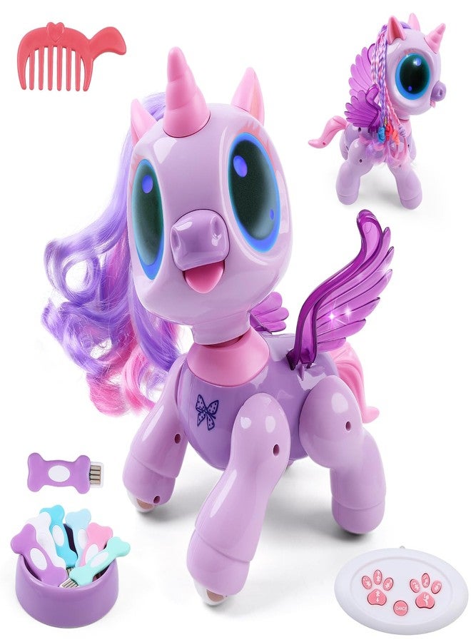 BIRANCO. Unicorn Robot Toys for Girls Age 3-5, Remote Control Electronic Pet, Gesture Sensing, STEM Play, Surprise Interactive Toy for Toddler Gifts and Kids Age 4 5 6+ Years Old - Image 1